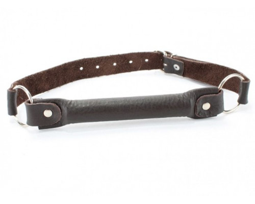 Заказать Чёрный кожаный кляп-трензель