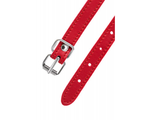 Заказать Красная маска Anonymo из искусственной кожи