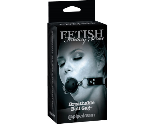 Заказать Черный кляп с дырочками Breathable Ball Gag