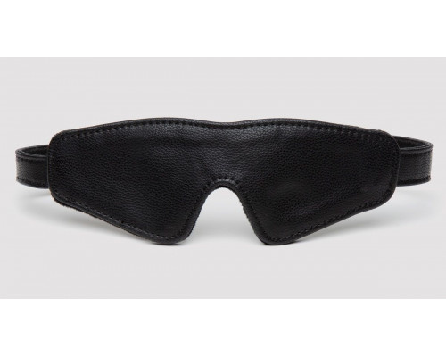 Заказать Черная плотная маска на глаза Bound to You Faux Leather Blindfold