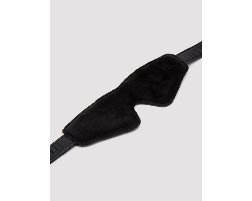 Заказать Черная плотная маска на глаза Bound to You Faux Leather Blindfold