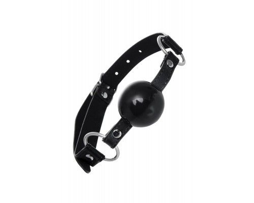 Заказать Черный кляп-шар на кожаных ремешках Anonymo