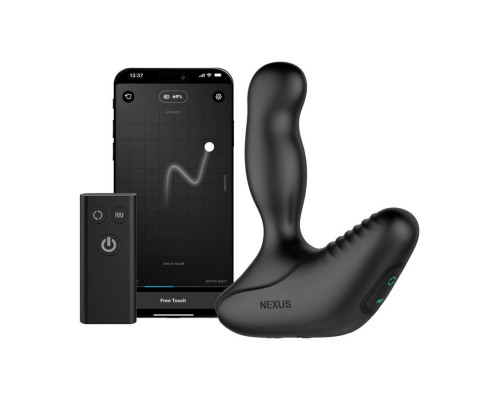 Черный вибромассажер простаты Nexus Revo Stealth с управлением через приложение