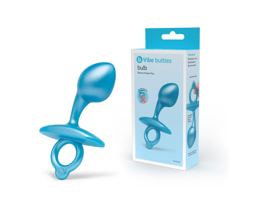 Заказать Голубая анальная пробка для массажа простаты Bulb Silicone Prostate Plug - 10,7 см.