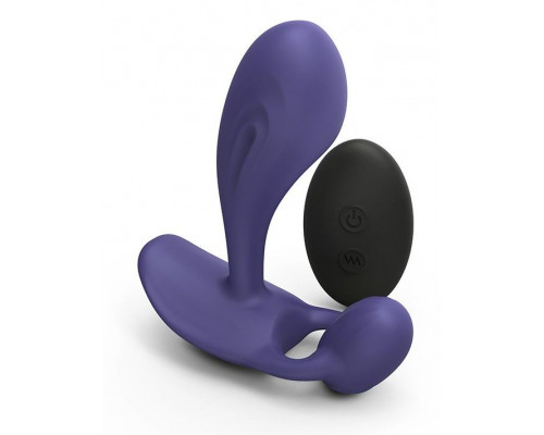Заказать Темно-синий вибромассажер Witty P G Vibrator with Remote Control