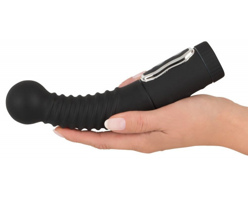 Заказать Чёрный стимулятор простаты с ротацией Prostate Twister - 20 см.
