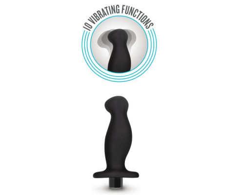 Заказать Черный анальный вибромассажёр Silicone Vibrating Prostate Massager 02 - 10,8 см.