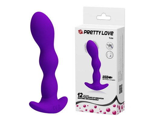 Заказать Фиолетовый анальный стимулятор простаты с вибрацией Yale - 14,5 см.