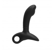 Черный вибромассажер простаты Nexus Sparta с подвижным язычком - 12,9 см.