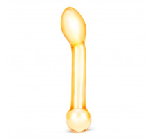 Золостистый стеклянный стимулятор простаты, 17 см.