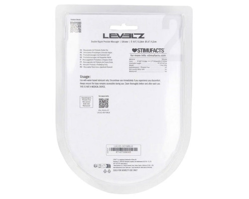 Черная анальная пробка для массажа простаты Double Ripple Silicone Prostate Massager