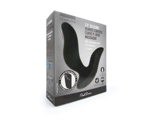 Заказать Черный вибромассажер простаты 3,5’’ Remote Control Curve P-spot Massager - 12 см.