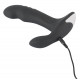 Заказать Черный вибромассажер простаты с функцией римминга Plug with Perineum Stimulator - 16,6 см.