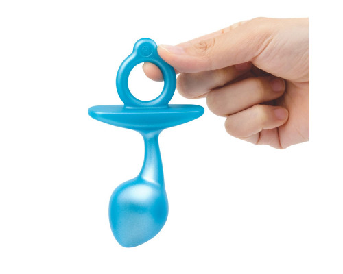 Заказать Голубая анальная пробка для массажа простаты Bulb Silicone Prostate Plug - 10,7 см.