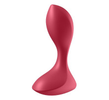 Красный вибромассажёр простаты Satisfyer Backdoor Lover - 14 см.