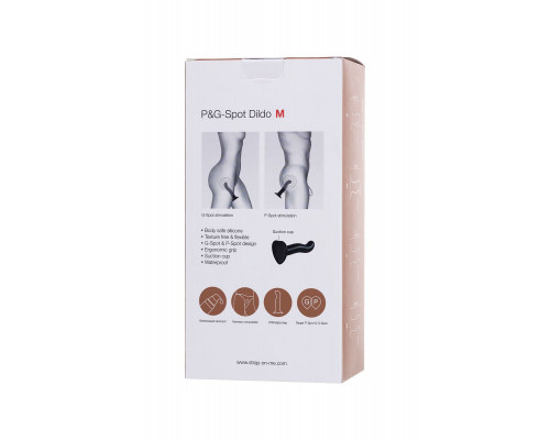 Заказать Черный стимулятор для пар P G-Spot Dildo Size M - 18 см.