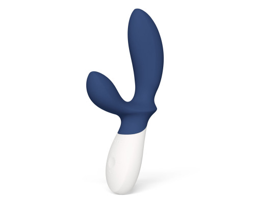 Синий вибромассажер простаты Lelo Loki Wave 2 - 19,6 см.