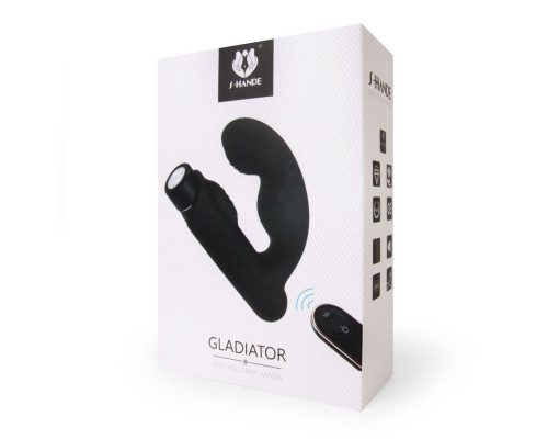 Заказать Черный вибромассажер Gladiator - 10,7 см.