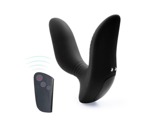 Заказать Черный вибромассажер простаты 3,5’’ Remote Control Curve P-spot Massager - 12 см.