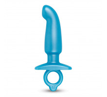 Голубая анальная пробка для массажа простаты Hither Silicone Prostate Plug - 14,3 см.