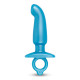 Заказать Голубая анальная пробка для массажа простаты Hither Silicone Prostate Plug - 14,3 см.