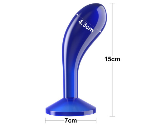Заказать Синяя анальная втулка Flawless Clear Prostate Plug 6.0 - 15 см.