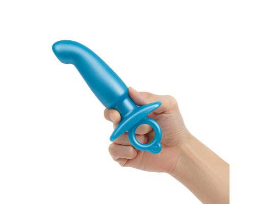 Заказать Голубая анальная пробка для массажа простаты Hither Silicone Prostate Plug - 14,3 см.