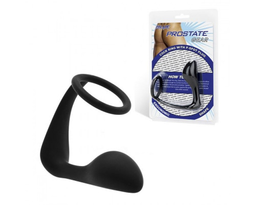 Заказать Стимулятор простаты с фиксацией эрекционным кольцом Prostate Gear