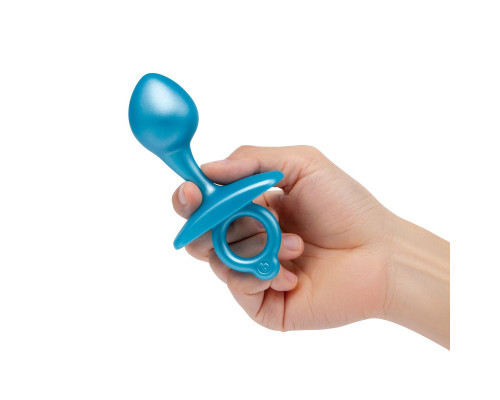 Заказать Голубая анальная пробка для массажа простаты Bulb Silicone Prostate Plug - 10,7 см.