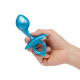 Заказать Голубая анальная пробка для массажа простаты Bulb Silicone Prostate Plug - 10,7 см.