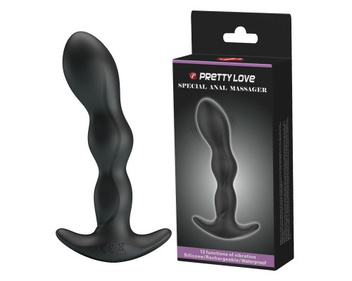Заказать Черный анальный стимулятор простаты с вибрацией Special Anal Massager - 14,5 см.