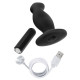 Заказать Черный анальный вибромассажёр Silicone Vibrating Prostate Massager 02 - 10,8 см.