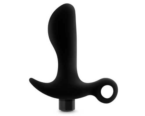 Заказать Черный анальный вибратор Silicone Vibrating Prostate Massager 01 - 10,8 см.