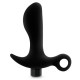 Заказать Черный анальный вибратор Silicone Vibrating Prostate Massager 01 - 10,8 см.