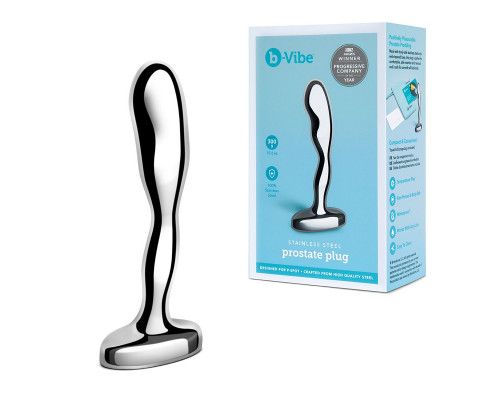 Заказать Стальной стимулятор простаты Stainless Steel Prostate Plug - 11,5 см.