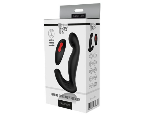 Черный вибромассажер простаты SWIRLING P-PLEASER