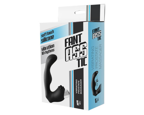 Заказать Черный вибромассажер простаты FantASStic Vibrating Prostate Massager - 11,3 см.