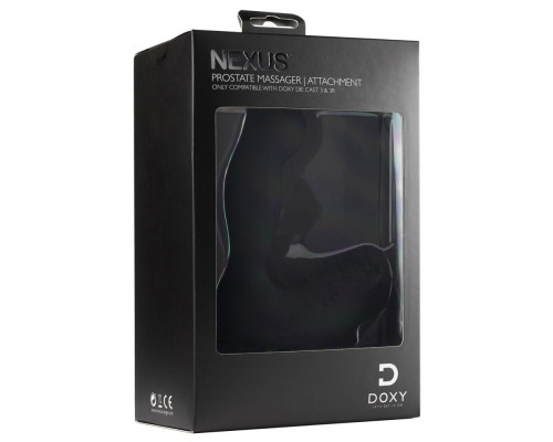 Черная насадка на вибратор Doxy для массажа простаты Prostate Massager