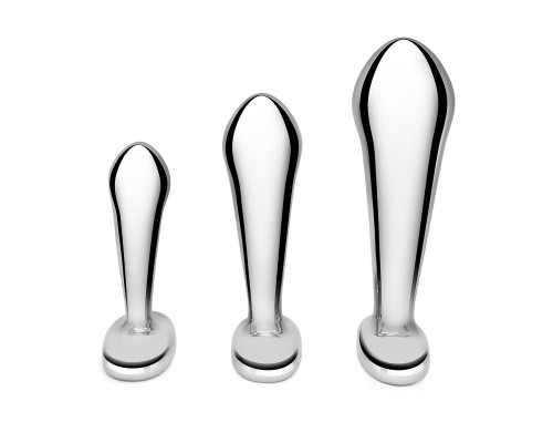 Заказать Набор из 3 стальных стимуляторов простаты Stainless Steel P-spot Training Set
