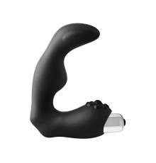 Черный вибромассажер простаты FantASStic Vibrating Prostate Massager - 11,3 см.
