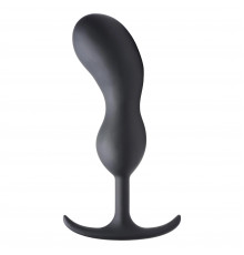 Черный массажер простаты с утяжелителями Premium Silicone Weighted Prostate Plug XL - 20,8 см.