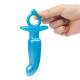 Заказать Голубая анальная пробка для массажа простаты Hither Silicone Prostate Plug - 14,3 см.
