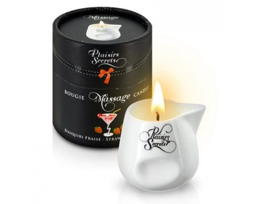 Заказать Массажная свеча с ароматом клубничного дайкири Bougie de Massage Daikiri Fraise - 80 мл.