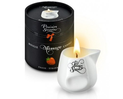 Заказать Массажная свеча с ароматом клубники Bougie de Massage Gourmande Fraise - 80 мл.