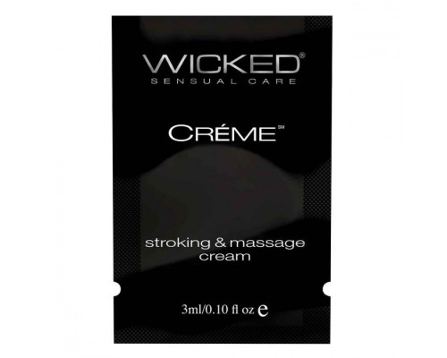 Заказать Крем для массажа и мастурбации Wicked Stroking and Massage Creme - 3 мл.