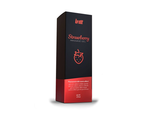Заказать Массажный гель с ароматом клубники Strawberry - 30 мл.