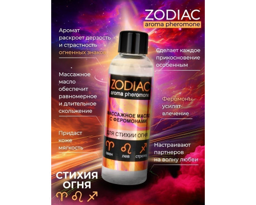 Заказать Массажное масло с феромонами ZODIAC Fire - 75 мл. Заказать Массажное масло с феромонами ZODIAC Fire - 75 мл.