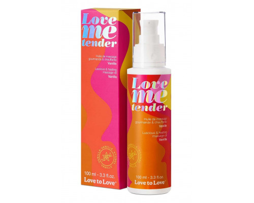Съедобное согревающее массажное масло Love Me Tender Vanilla с ароматом ванили - 100 мл.
