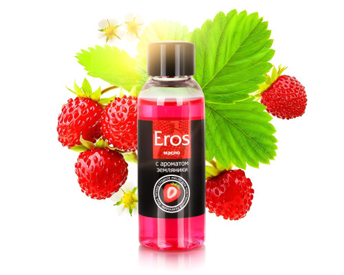 Заказать Массажное масло Eros fantasy с ароматом земляники - 50 мл.