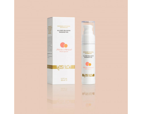 Заказать Универсальный массажный гель-смазка Allover Delicious Massage Gel с ароматом персика и абрикоса - 50 мл.